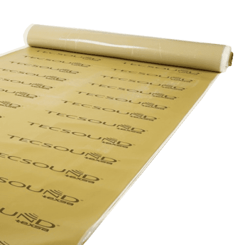 Roll of TECSOUND SY self-adhesive sound-insulating membrane.